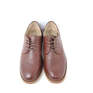Boys Youth Size 4M Deer Stags Zander Brown Oxford Dress Shoes Laces Faux Leather